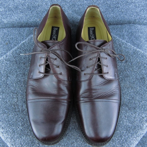 Bass & Co The Esser Men Derby Oxfords Shoes Brown Leather Lace Up Size 11 Medium - Picture 3 of 10